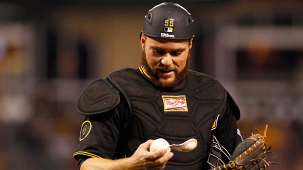 Brewers Catcher Tears the Cover off the Ball!